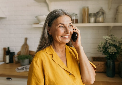Woman talking on the phone